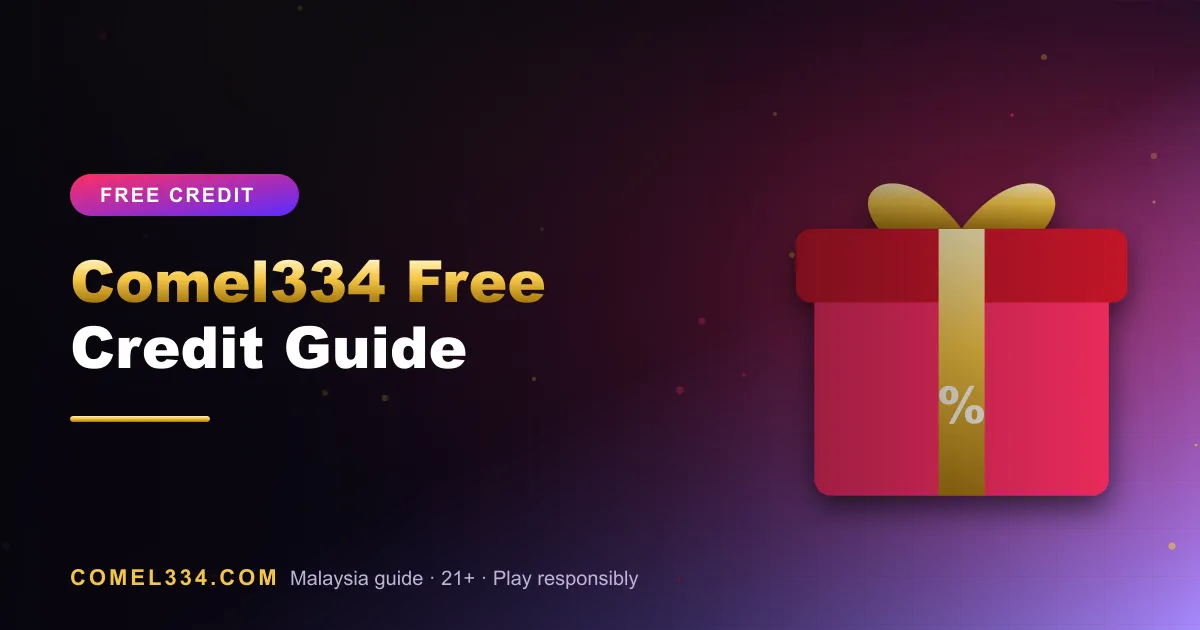Featured image for Comel334 Free Credit Guide: gift box representing casino promotions