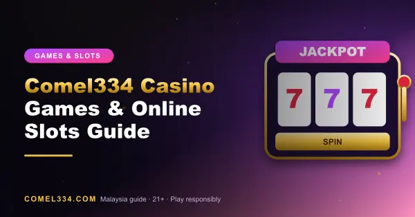 Featured image for Comel334 Casino Games & Online Slots Guide: slot machine with jackpot reels